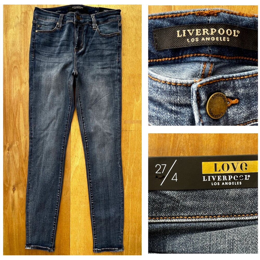 LIVERPOOL LOS ANGELES SKINNY JEANS WOMEN’S sz 4/27 Low Rise STRETCHY NEW